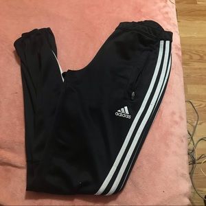 Adidas Climacool Athletic Sweatpants Tapered Cut (Small) (Black & White)